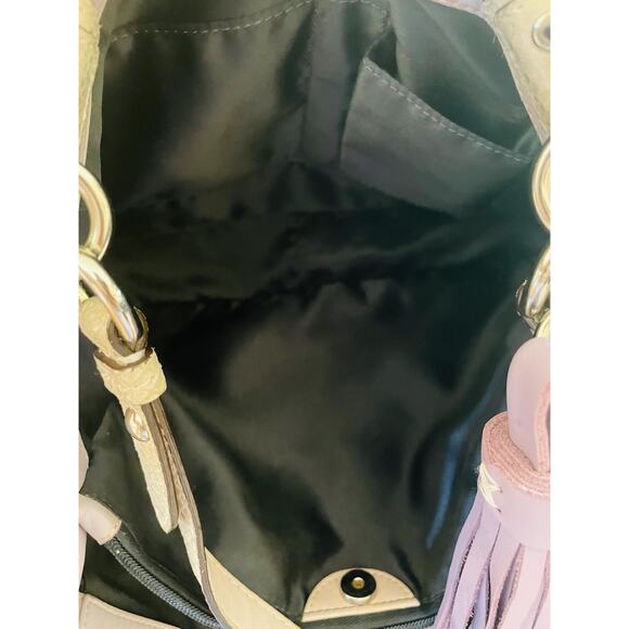 Vtg COACH Penelope lilac exotic/soft leather Satchel Bag carryall F16531 - Picture 9 of 10